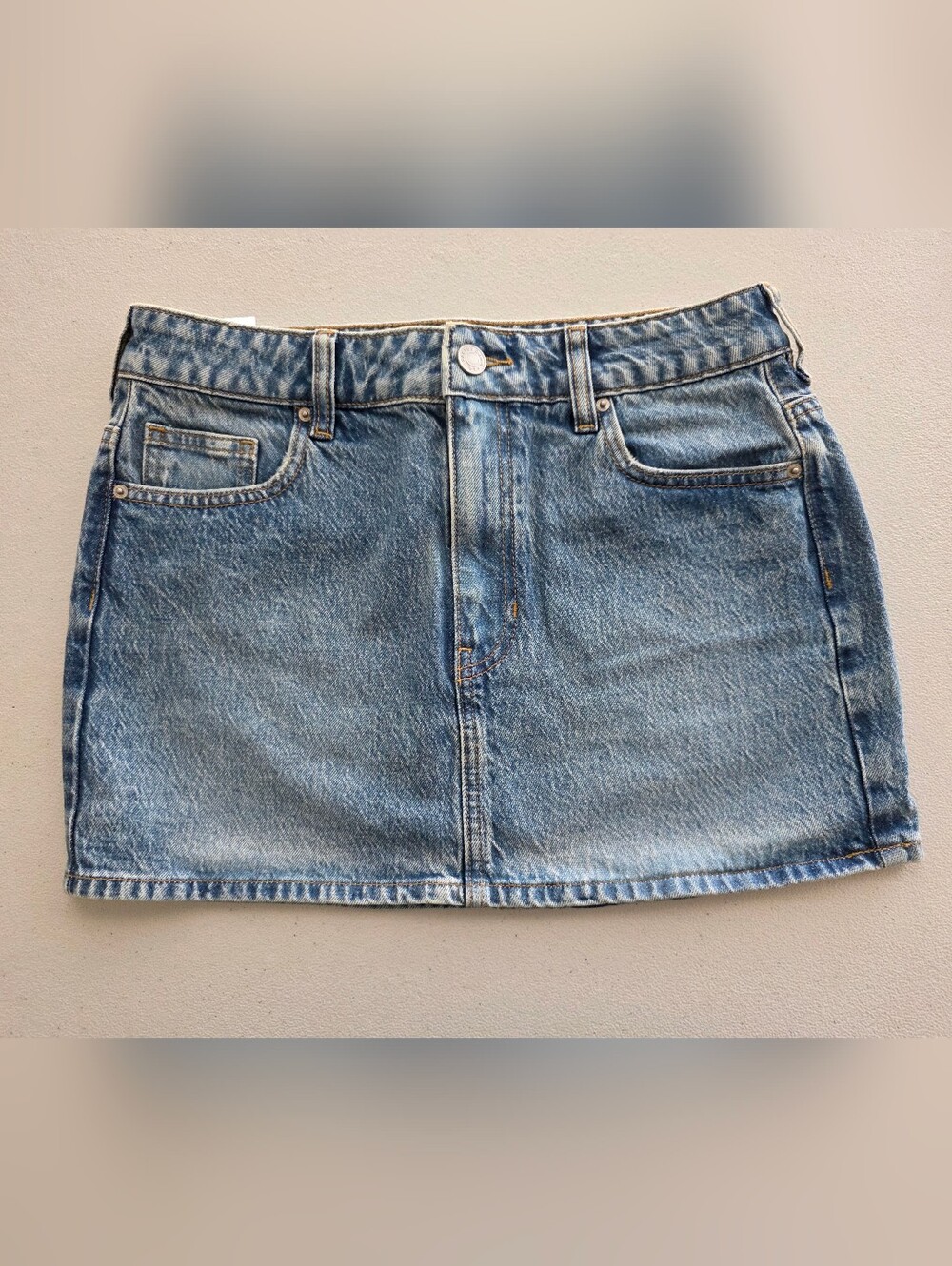 NWT PacSun Blue Denim Mini Skirt Size 26 Y2K Vintage Distressed Everyday